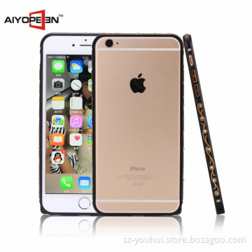 Hot Sale Metal Phone Border for iPhone 6 Diamond bumper for iphone 6s, 4.7inch 5.5 inch